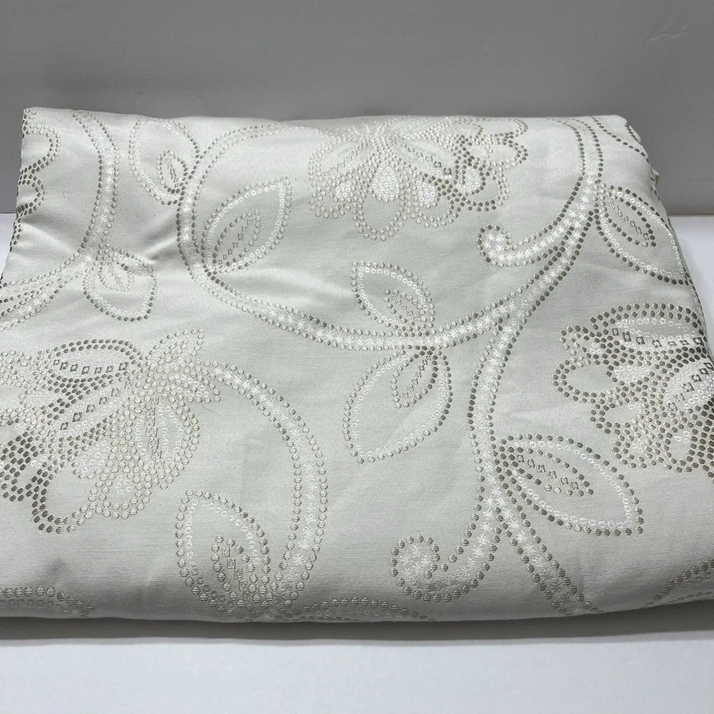 Regal Home Collections Ivory Curtain Embroidered Set Of 3 Lined 50